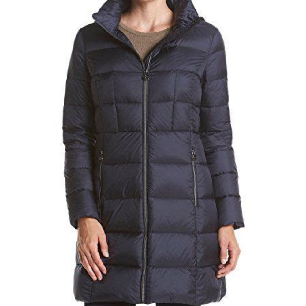 NEW Michael Kors dark blue packable down coat